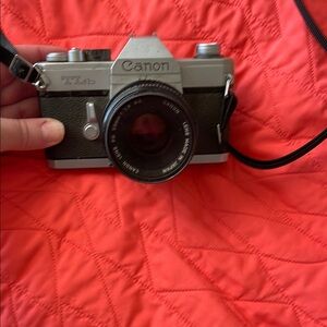 Vintage Canon TLb Black and Silver Camera
